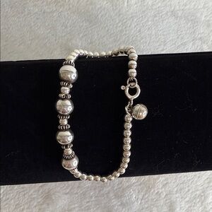 925 Sterling Silver Beaded Bracelet